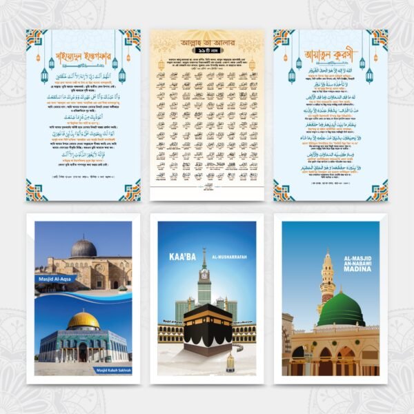 মক্কা-মদিনা আকসা ৬ পিস কম্ব